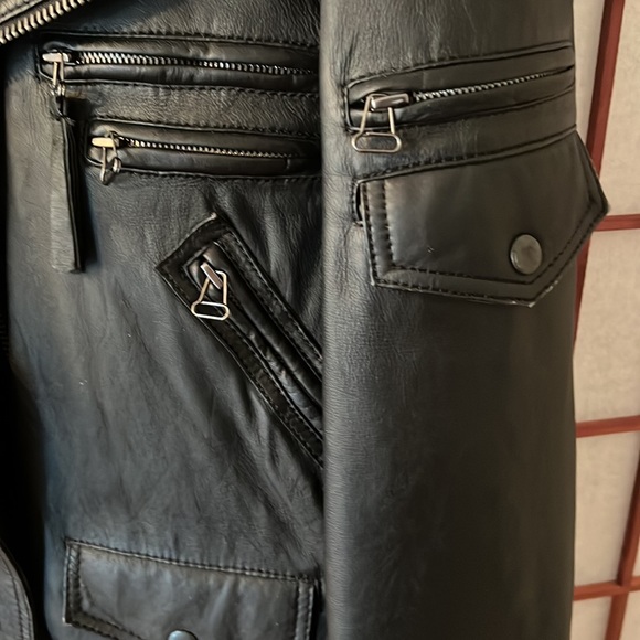 Men’s Leather Biker Jacker - Picture 2 of 5